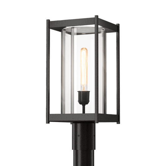 Cela Outdoor Post Light - Oil Rubbed Bronze - Clear Glass by Hubbardton Forge