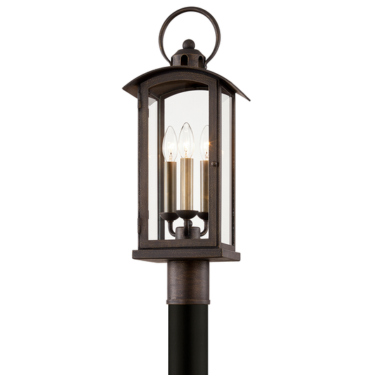 Chaplin Post Light - 3-Light - Vienna Bronze - Troy Lighting P7445-VBZ