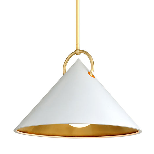 Charm Medium Pendant - Gold Leaf/Soft White by Corbett Lighting