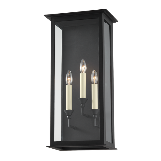 Chauncey Wall Sconce - 3-Light - Textured Black - Troy Lighting B6993-TBK