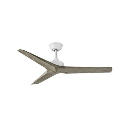 Chisel 52" Smart Fan - Matte White - Weathered Wood Blades by Hinkley Lighting