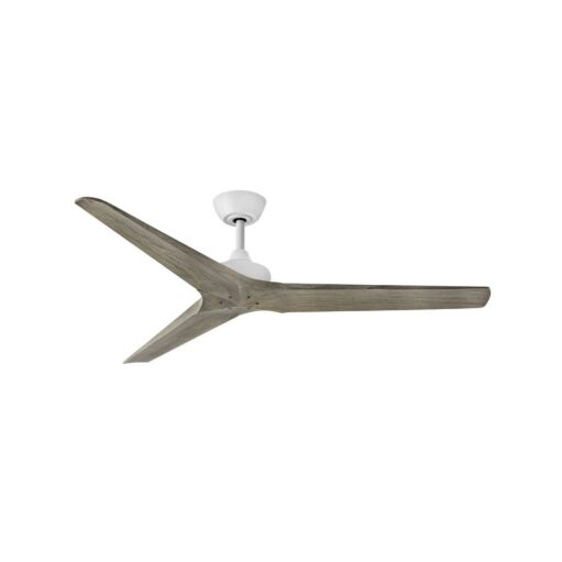 Chisel 60" Smart Fan - Matte White - Weathered Wood Blades by Hinkley Lighting
