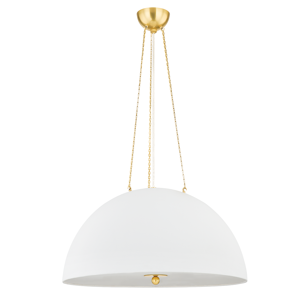 Chiswick Pendant - 4-Light - Aged Brass/White Plaster by Hudson Valley Lighting