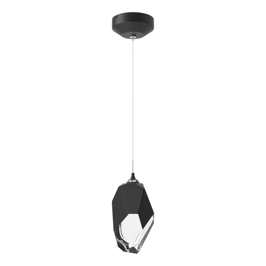 Chrysalis 1-Light Large Pendant - Black - Black Polished Crystal by Hubbardton Forge