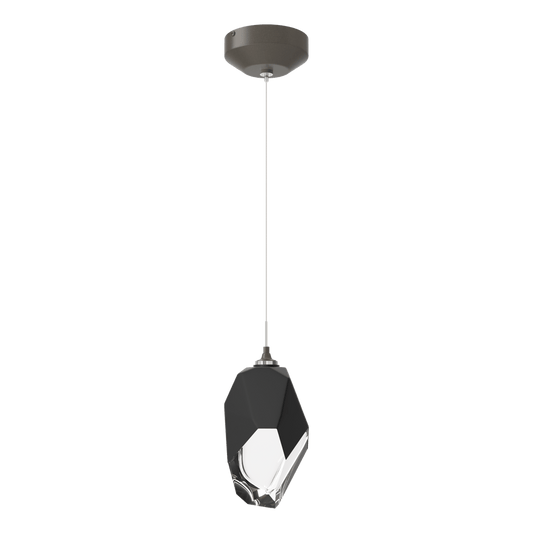 Chrysalis 1-Light Large Pendant - Dark Smoke - Black Polished Crystal by Hubbardton Forge