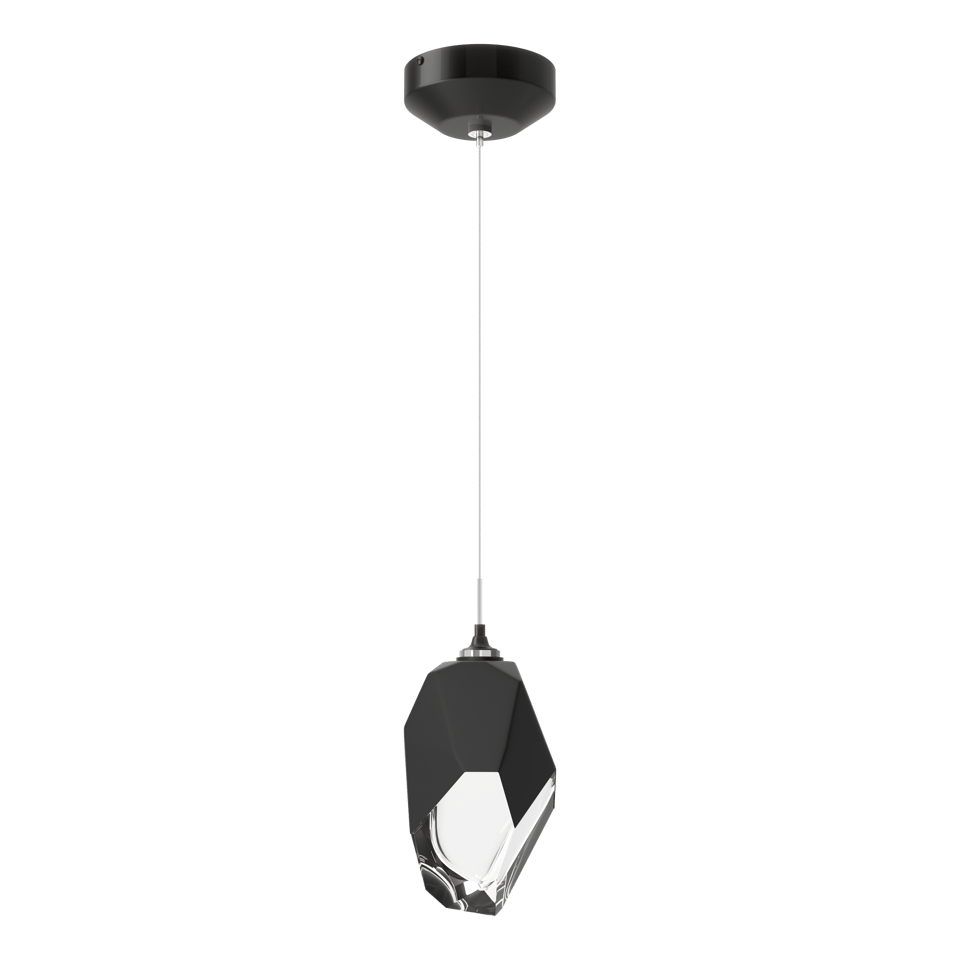 Chrysalis 1-Light Large Pendant - Ink - Black Polished Crystal by Hubbardton Forge
