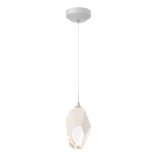 Chrysalis 1-Light Large Pendant - White - White Polished Crystal by Hubbardton Forge