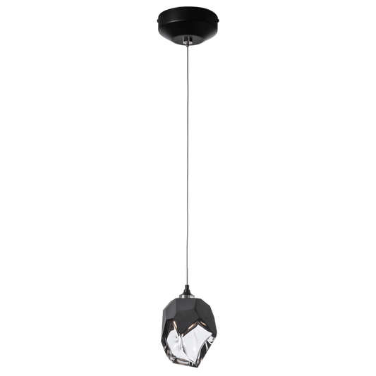 Chrysalis 1-Light Small Pendant - Black - Black Polished Crystal by Hubbardton Forge