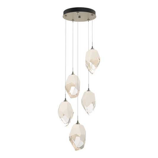 Chrysalis 5-Light Large Crystal Pendant - Soft Gold - White Polished Crystal by Hubbardton Forge