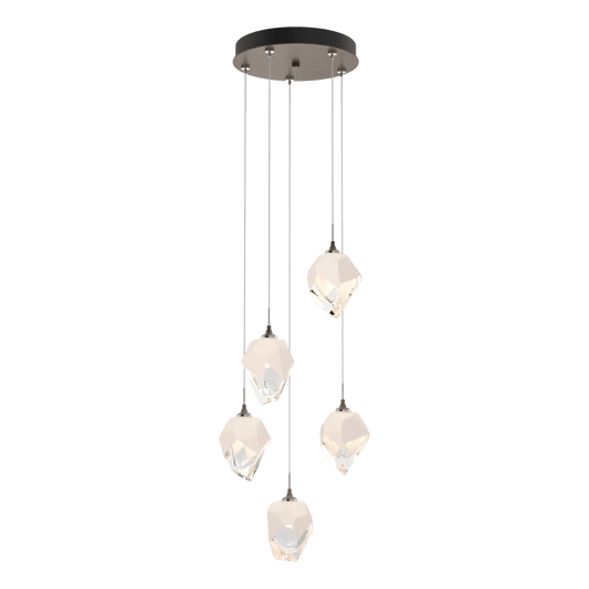 Chrysalis 5-Light Small Crystal Pendant - Bronze - White Polished Crystal by Hubbardton Forge