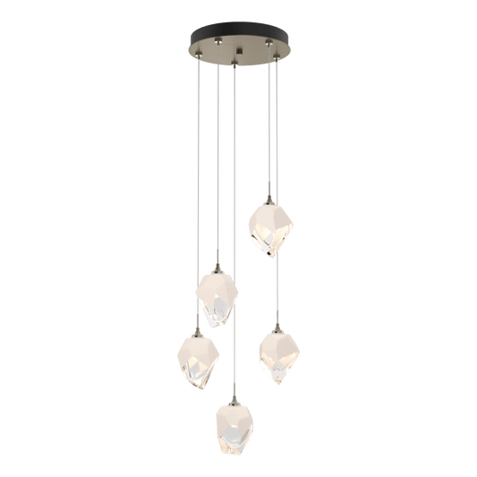 Chrysalis 5-Light Small Crystal Pendant - Soft Gold - White Polished Crystal by Hubbardton Forge