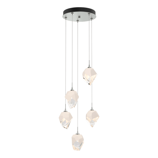 Chrysalis 5-Light Small Crystal Pendant - Vintage Platinum - White Polished Crystal by Hubbardton Forge