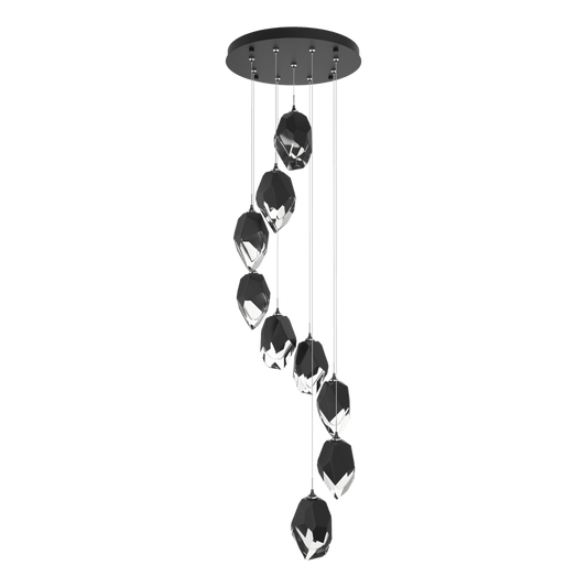 Chrysalis 9-Light Large Crystal Pendant - Black - Black Polished Crystal by Hubbardton Forge