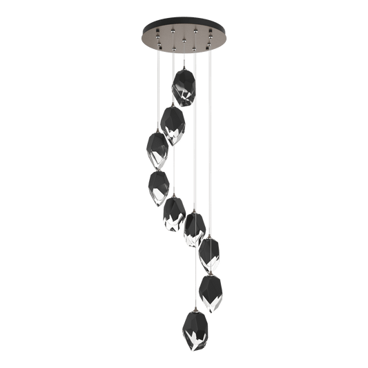 Chrysalis 9-Light Large Crystal Pendant - Bronze - Black Polished Crystal by Hubbardton Forge