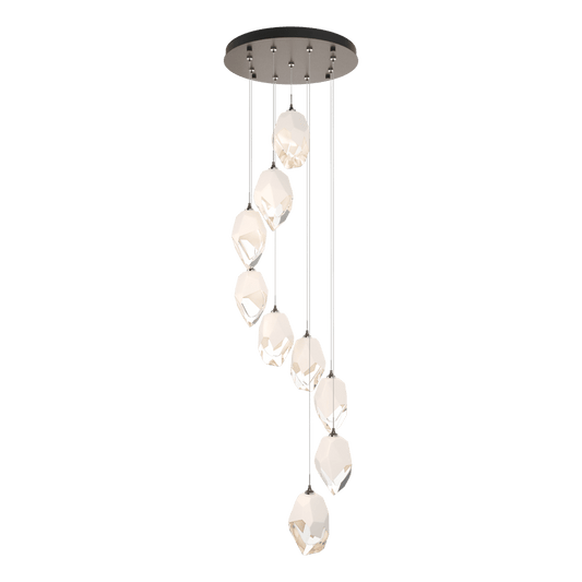 Chrysalis 9-Light Large Crystal Pendant - Bronze - White Polished Crystal by Hubbardton Forge