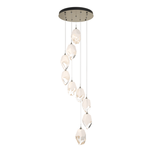Chrysalis 9-Light Large Crystal Pendant - Soft Gold - White Polished Crystal by Hubbardton Forge