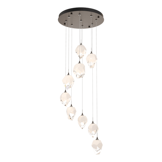 Chrysalis 9-Light Small Crystal Pendant - Bronze - White Polished Crystal by Hubbardton Forge