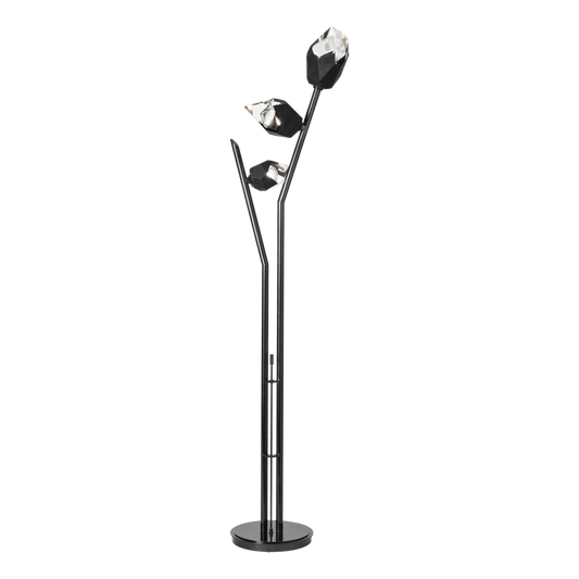 Chrysalis Torchiere - Ink - Black Polished Crystal by Hubbardton Forge