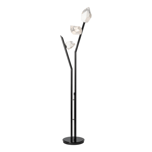 Chrysalis Torchiere - Ink - White Polished Crystal by Hubbardton Forge
