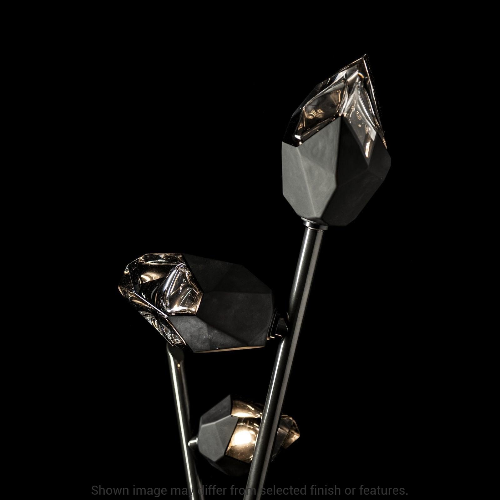 Chrysalis Torchiere - White - White Polished Crystal by Hubbardton Forge