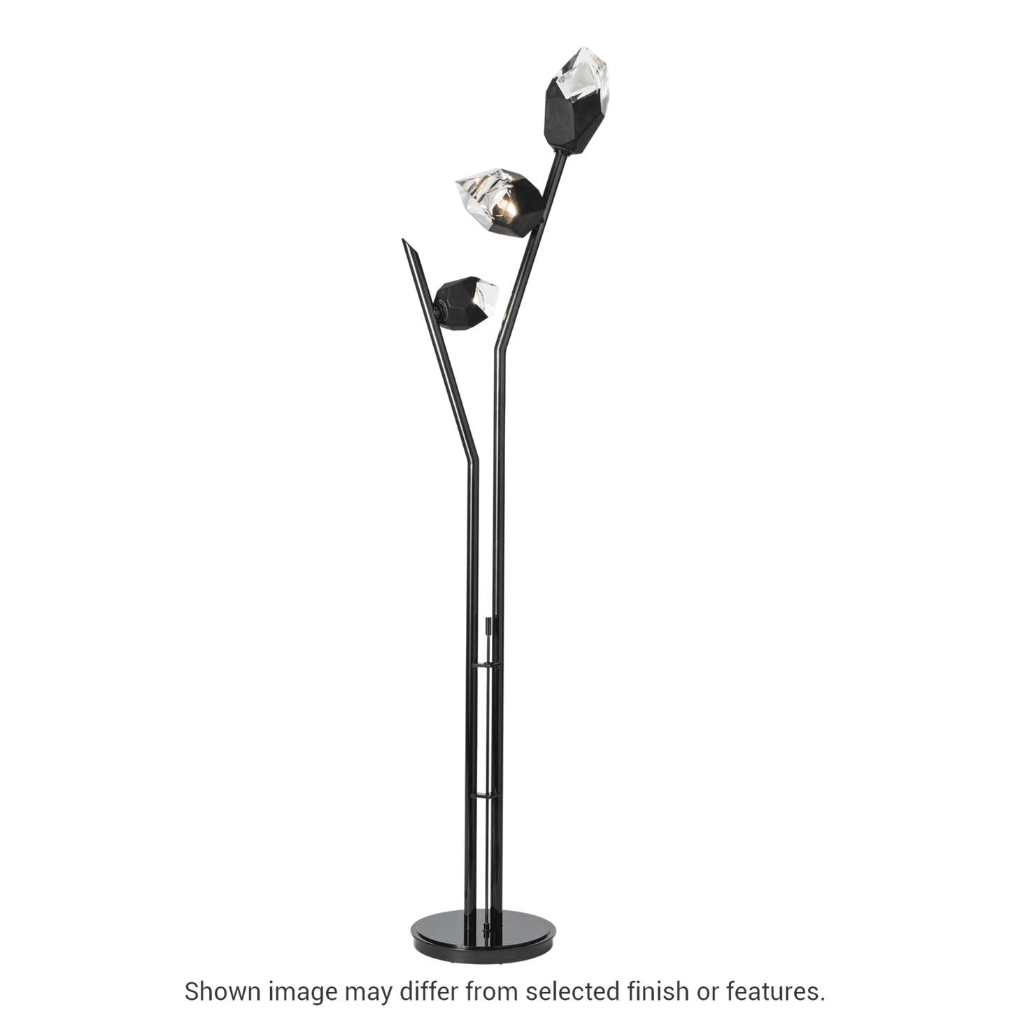 Chrysalis Torchiere - White - White Polished Crystal by Hubbardton Forge