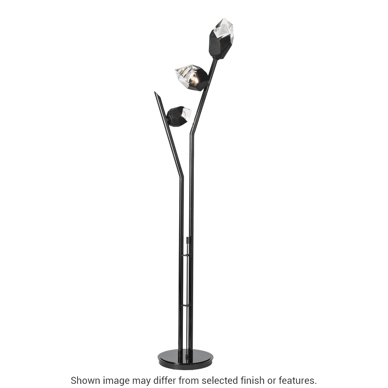 Chrysalis Torchiere - White - White Polished Crystal by Hubbardton Forge