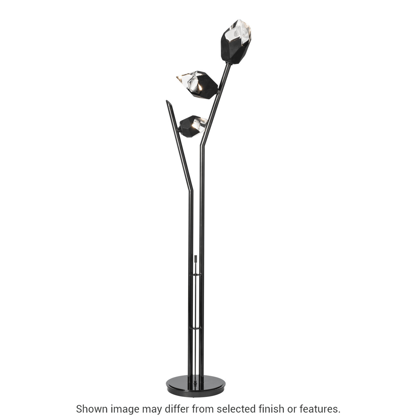 Chrysalis Torchiere - White - White Polished Crystal by Hubbardton Forge