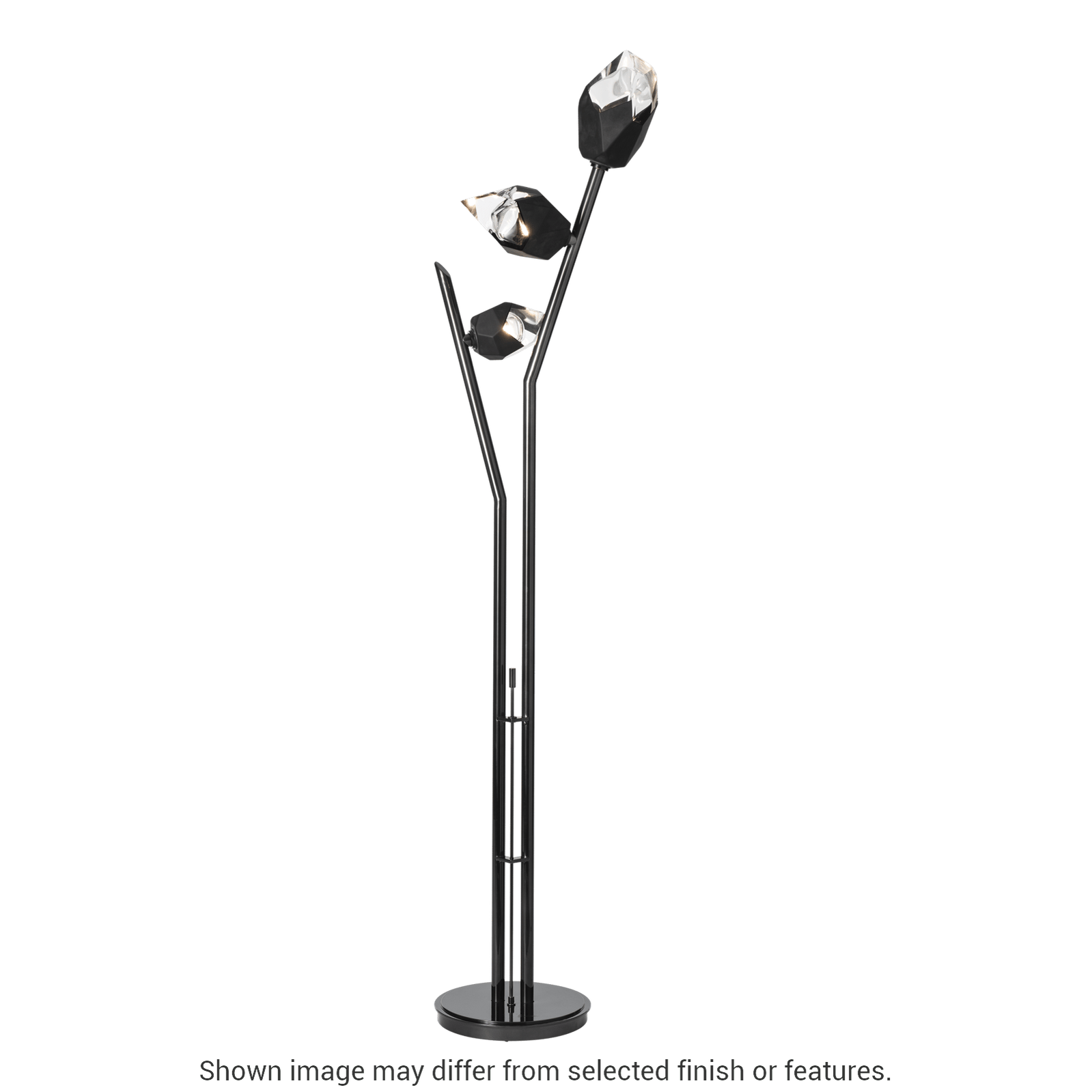 Chrysalis Torchiere - White - White Polished Crystal by Hubbardton Forge