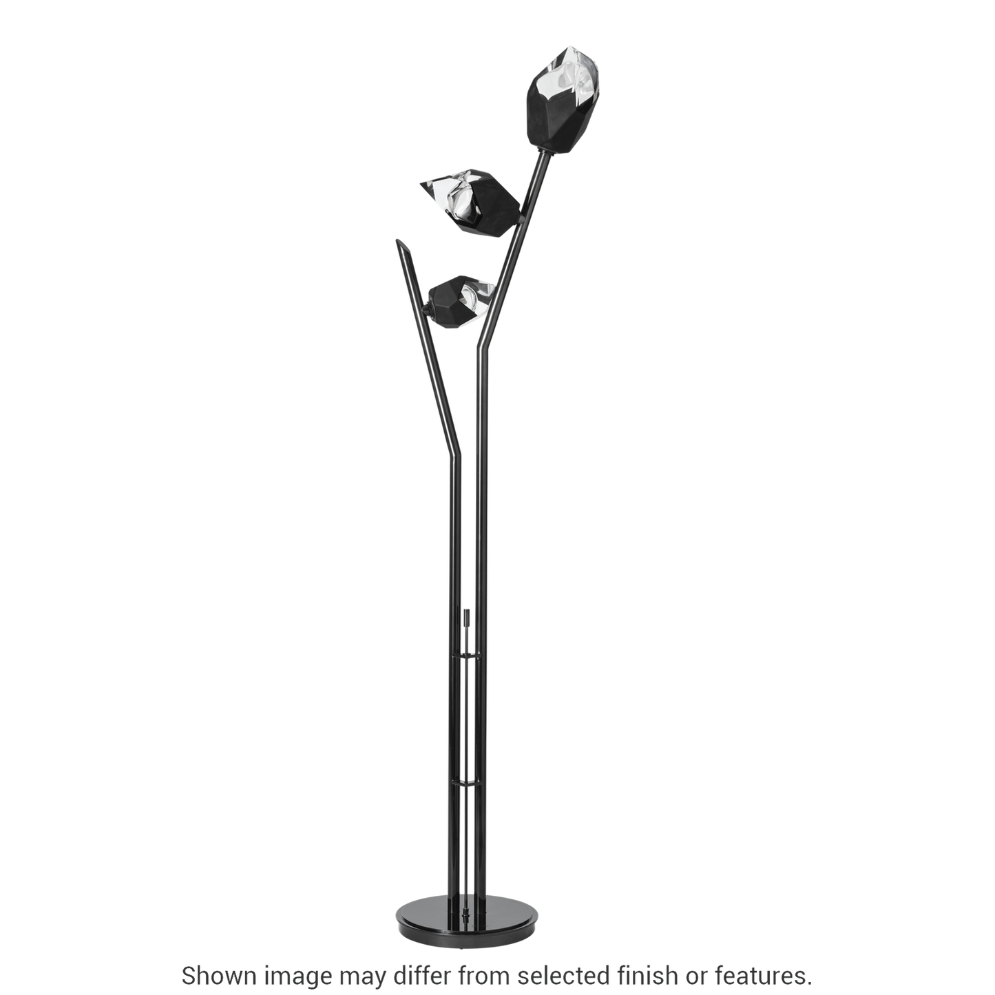 Chrysalis Torchiere - White - White Polished Crystal by Hubbardton Forge