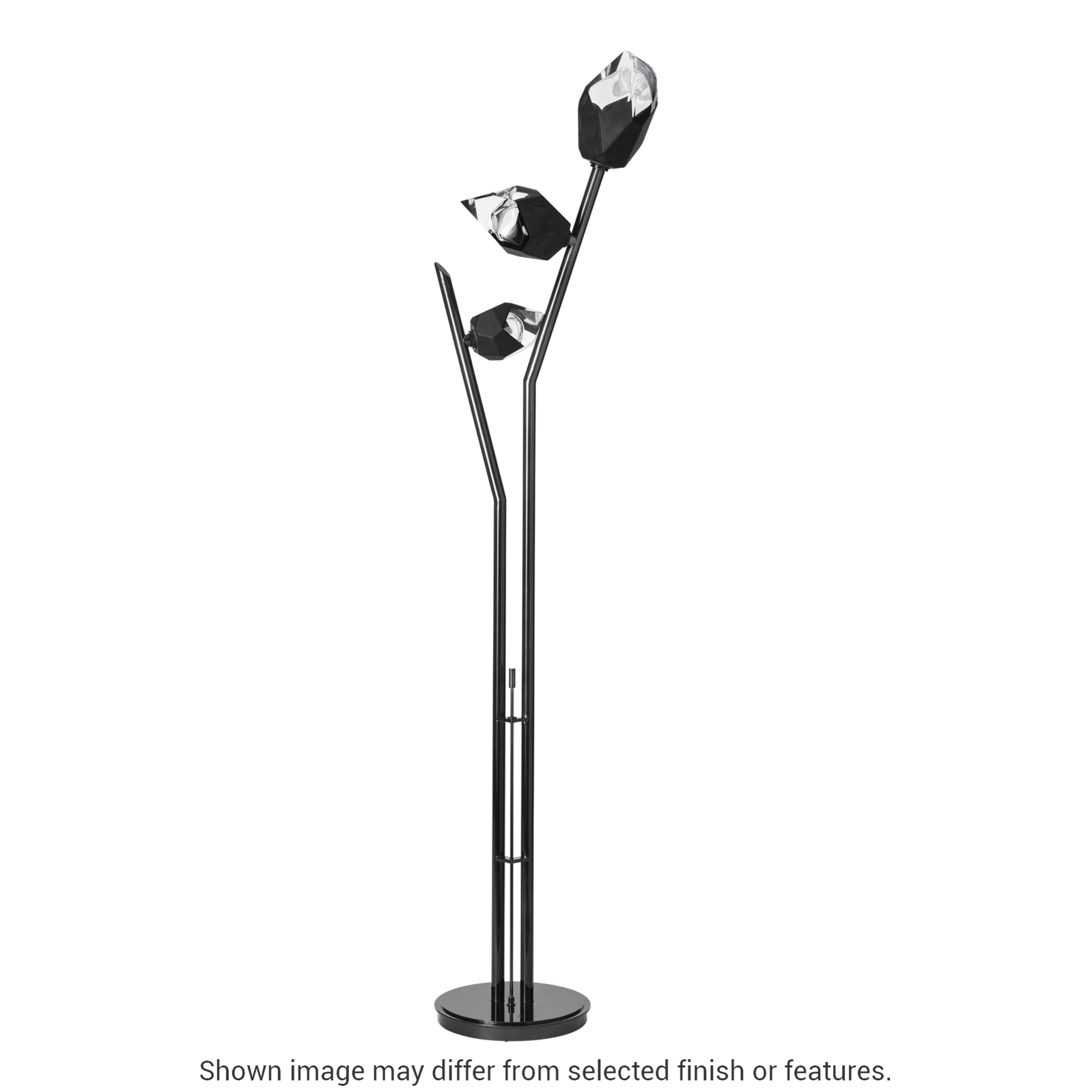 Chrysalis Torchiere - White - White Polished Crystal by Hubbardton Forge