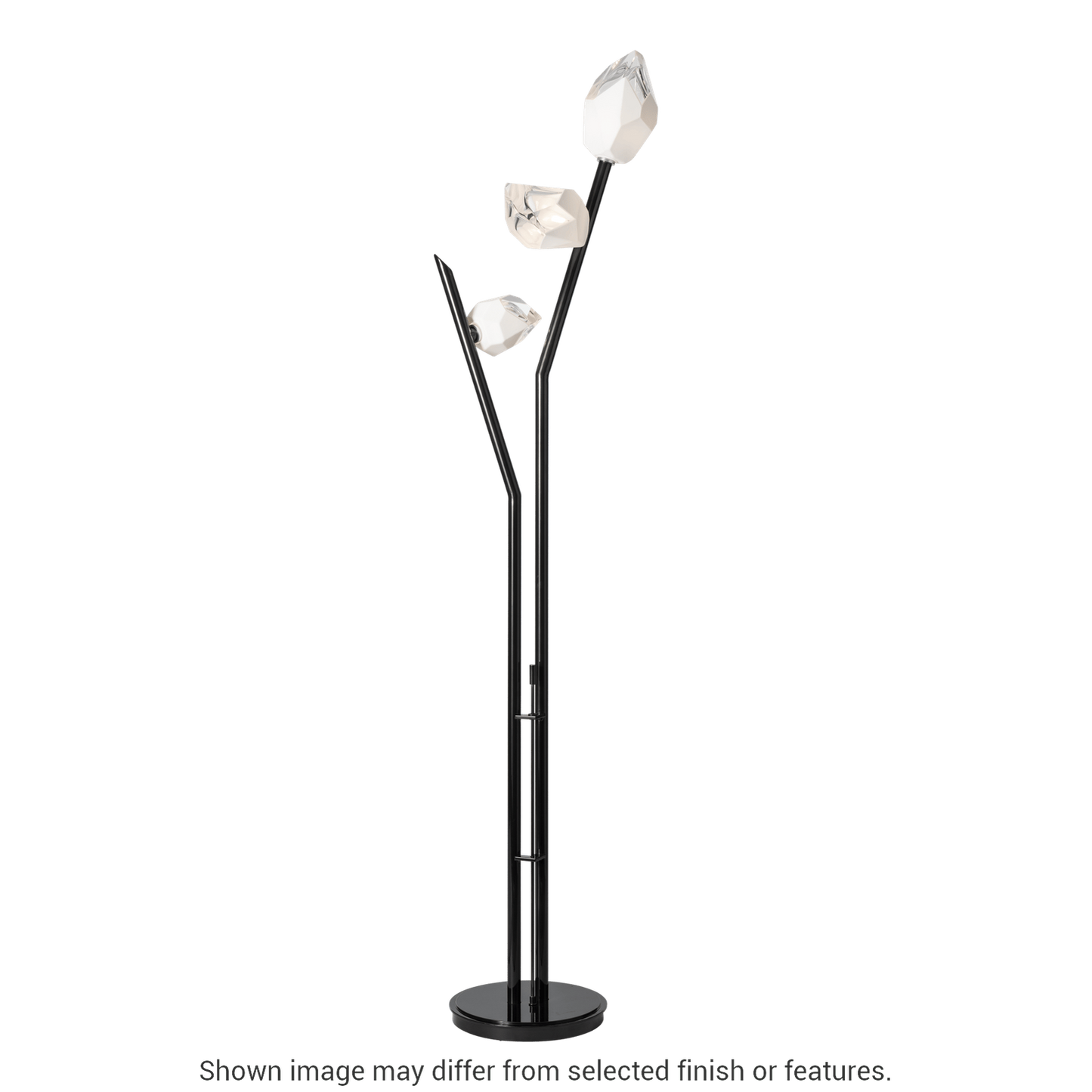 Chrysalis Torchiere - White - White Polished Crystal by Hubbardton Forge
