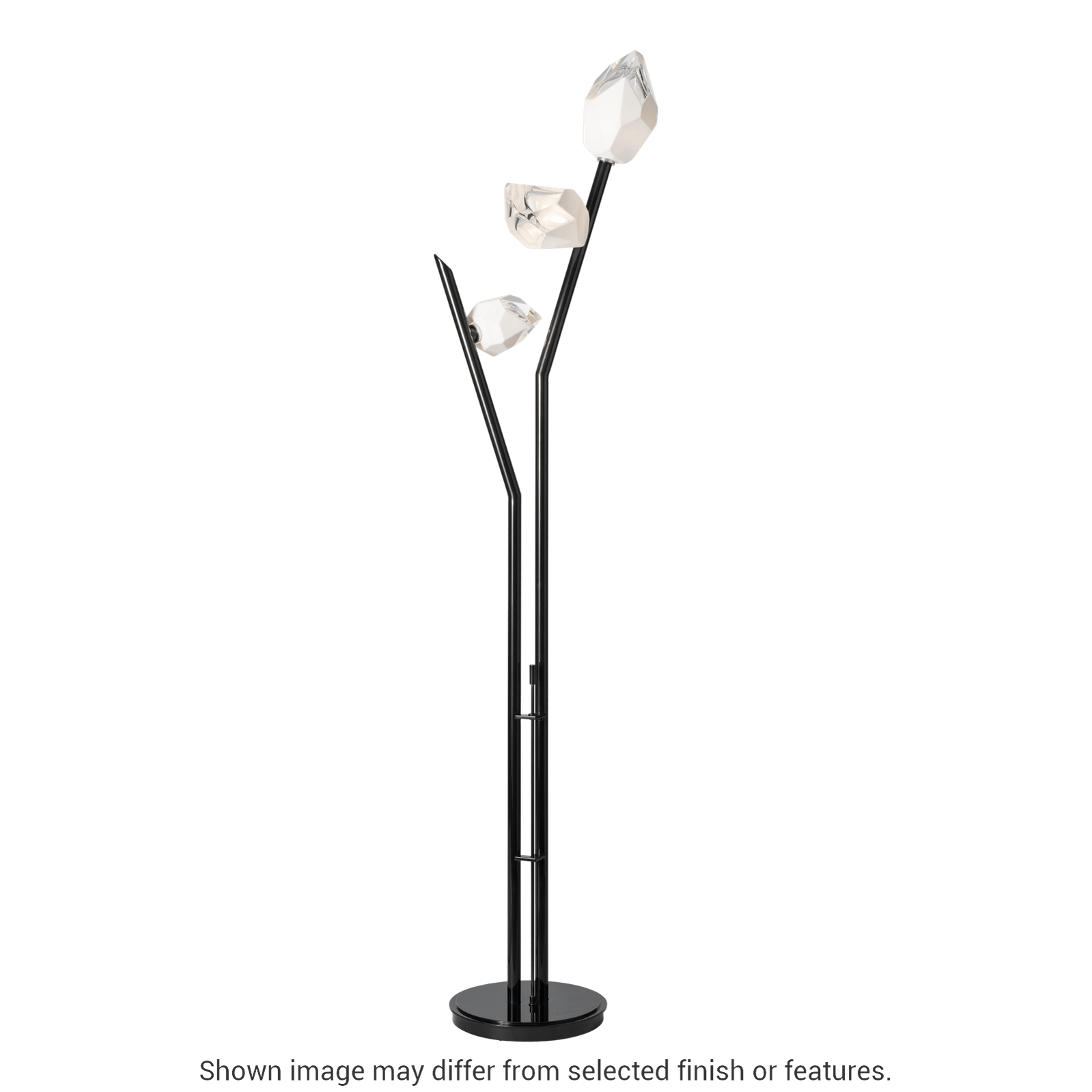 Chrysalis Torchiere - White - White Polished Crystal by Hubbardton Forge