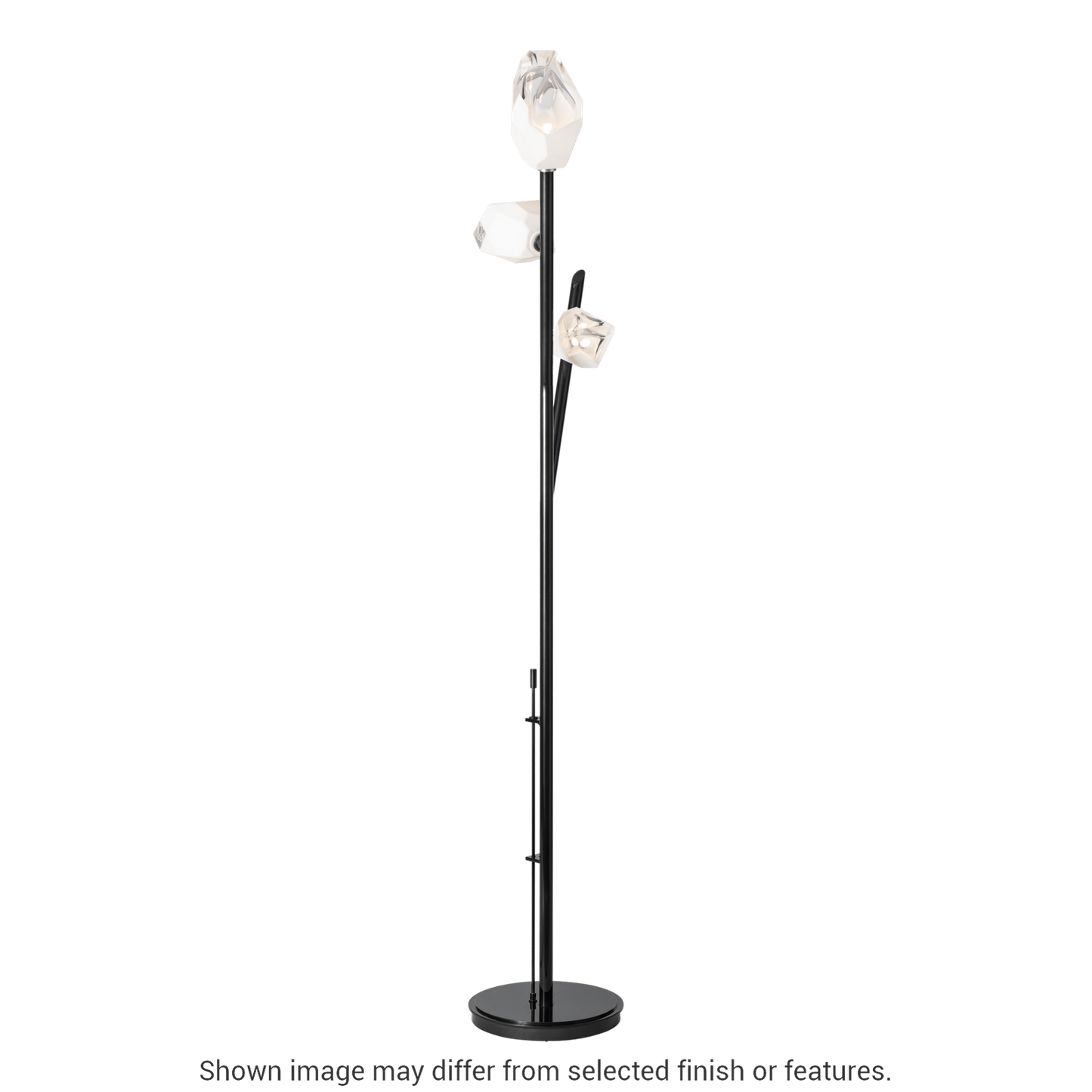 Chrysalis Torchiere - White - White Polished Crystal by Hubbardton Forge
