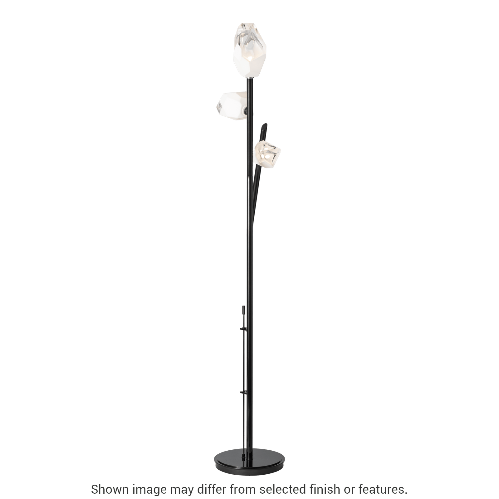 Chrysalis Torchiere - White - White Polished Crystal by Hubbardton Forge