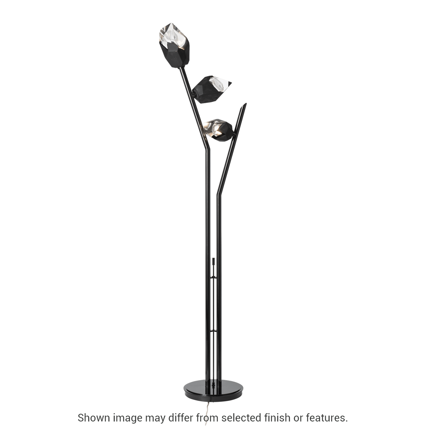 Chrysalis Torchiere - White - White Polished Crystal by Hubbardton Forge