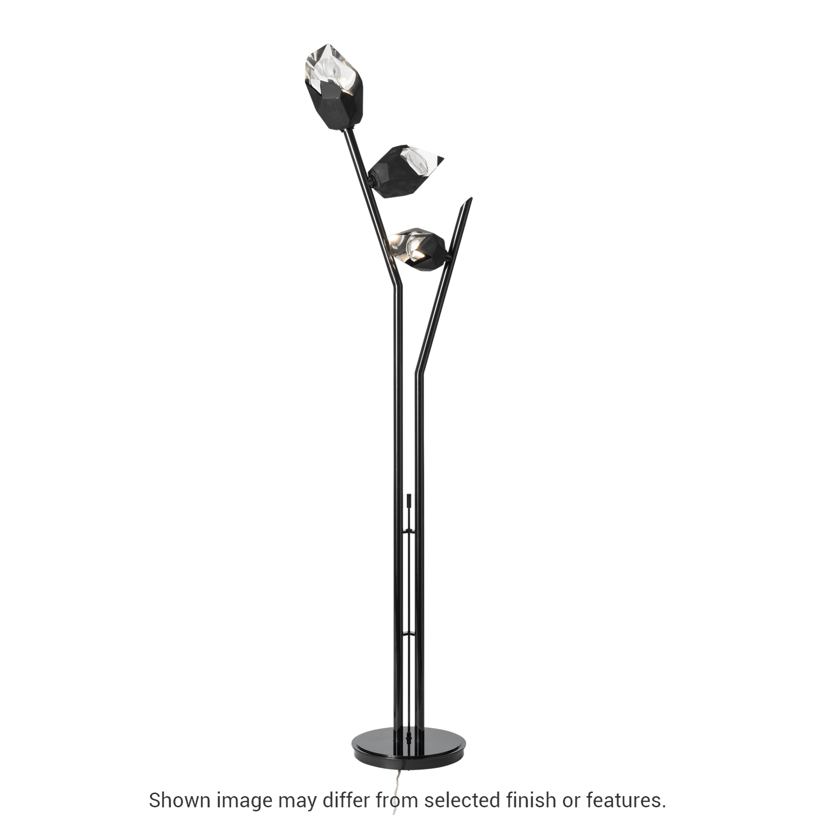 Chrysalis Torchiere - White - White Polished Crystal by Hubbardton Forge