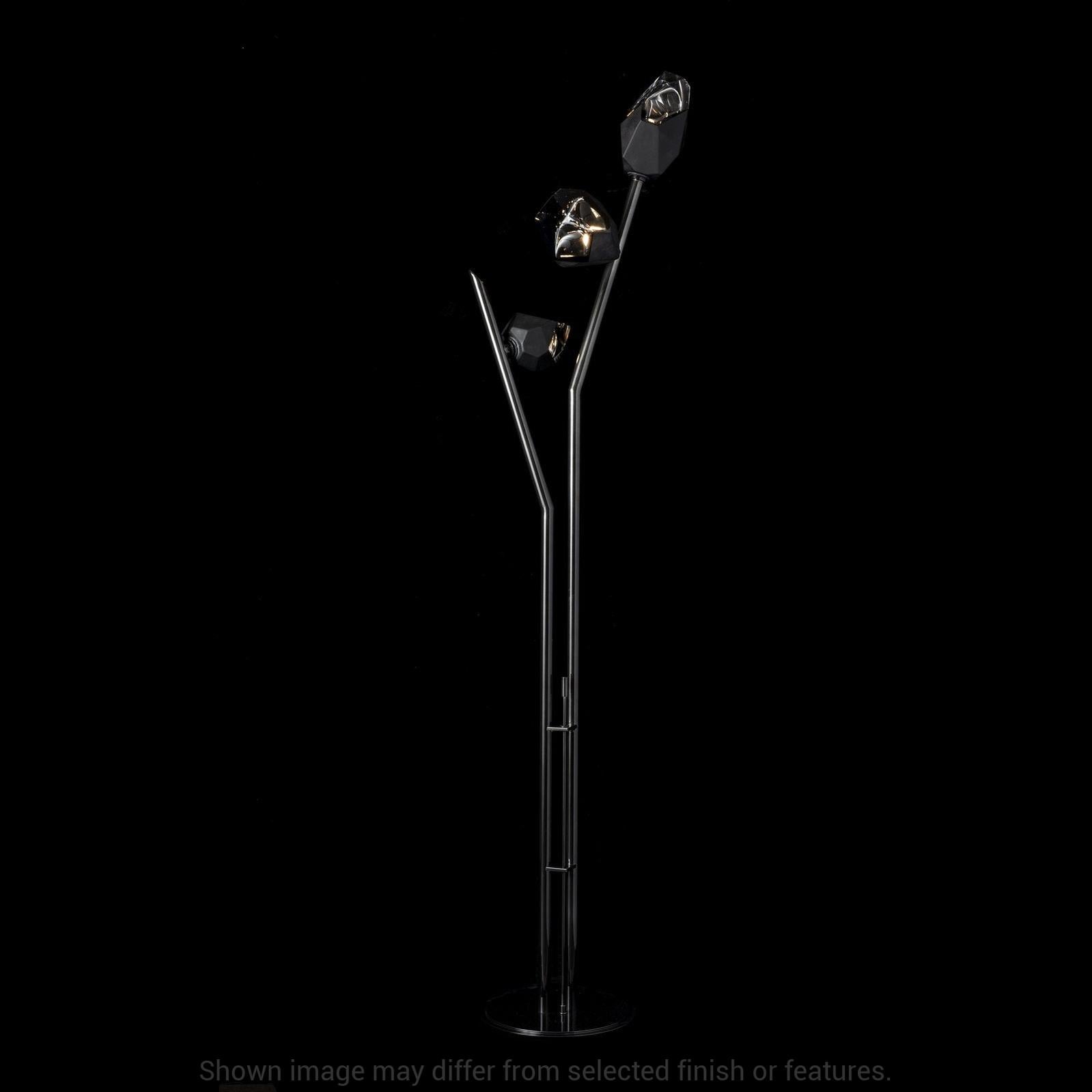 Chrysalis Torchiere - White - White Polished Crystal by Hubbardton Forge