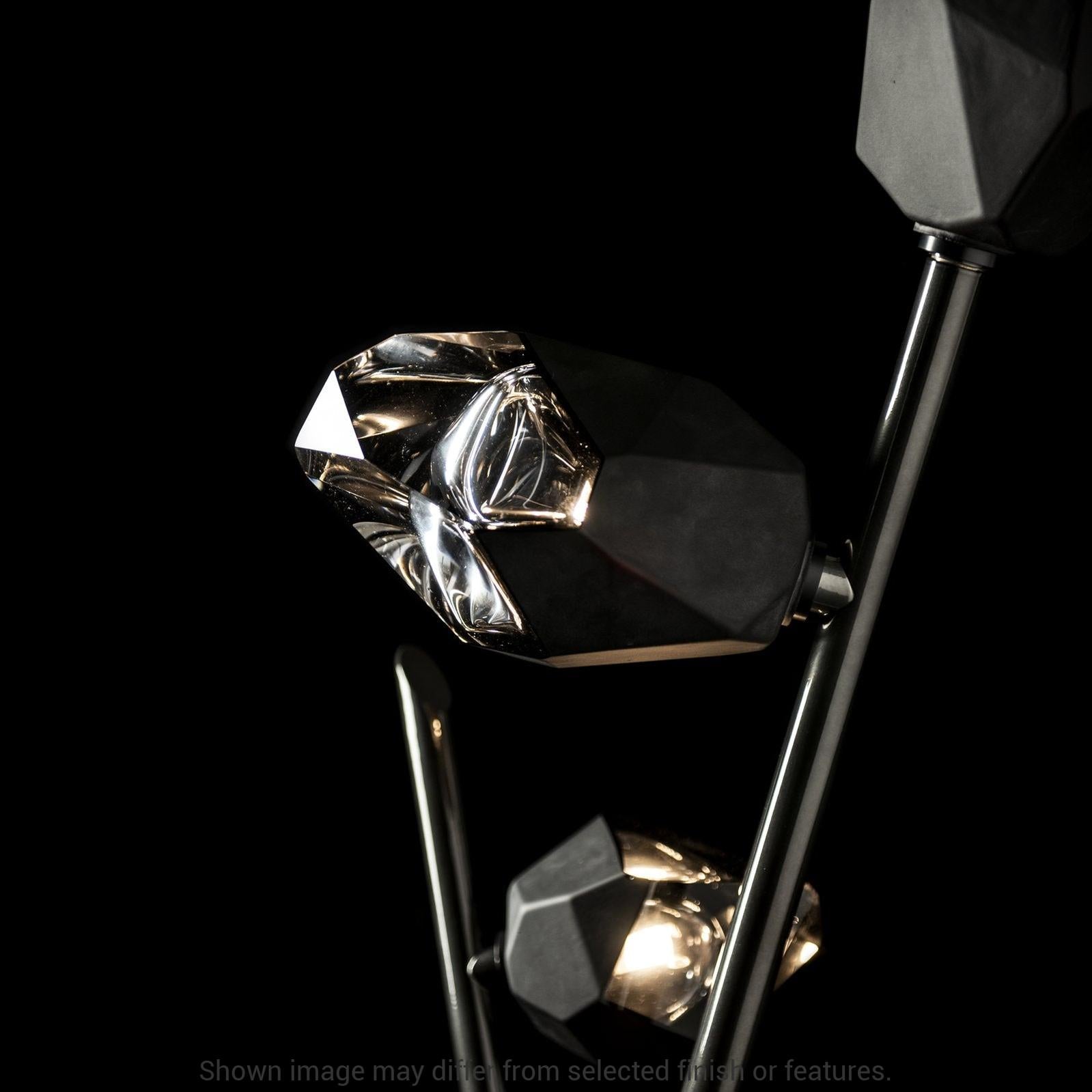 Chrysalis Torchiere - White - White Polished Crystal by Hubbardton Forge