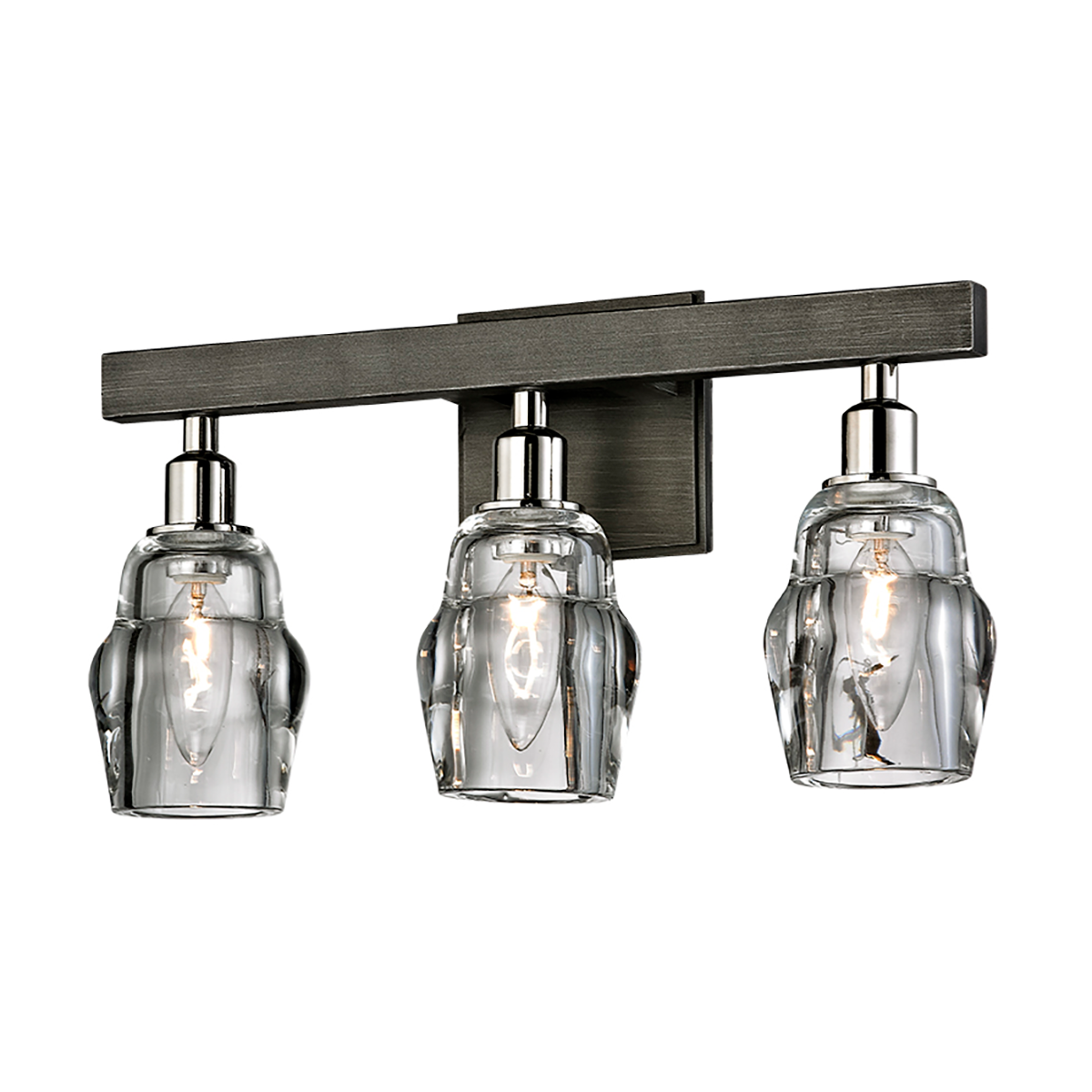 Citizen Vanity Light - 3-Light - Graphite/ Polished Nickel - Troy Lighting B6003-GRA/PN