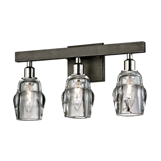 Citizen Vanity Light - 3-Light - Graphite/ Polished Nickel - Troy Lighting B6003-GRA/PN