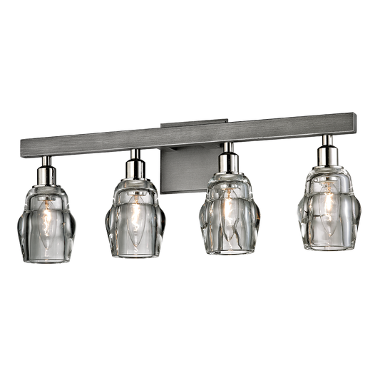 Citizen Vanity Light - 4-Light - Graphite/ Polished Nickel - Troy Lighting B6004-GRA/PN