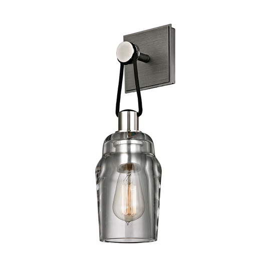 Citizen Wall Sconce - 1-Light - Graphite/ Polished Nickel - Troy Lighting B5991-GRA/PN