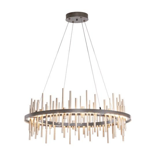 Cityscape Circular LED Pendant - Natural Iron - Soft Gold Accent by Hubbardton Forge