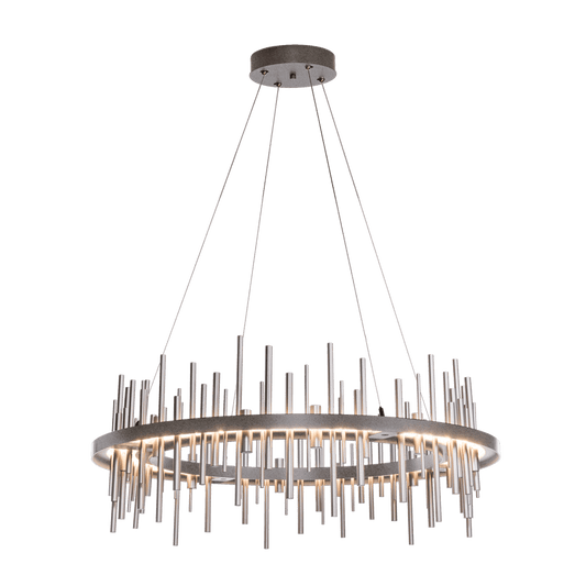 Cityscape Circular LED Pendant - Natural Iron - Vintage Platinum Accent by Hubbardton Forge