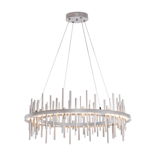Cityscape Circular LED Pendant - Vintage Platinum - Sterling Accent by Hubbardton Forge