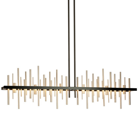 Cityscape Large LED Pendant - Black - Modern Brass Accent by Hubbardton Forge