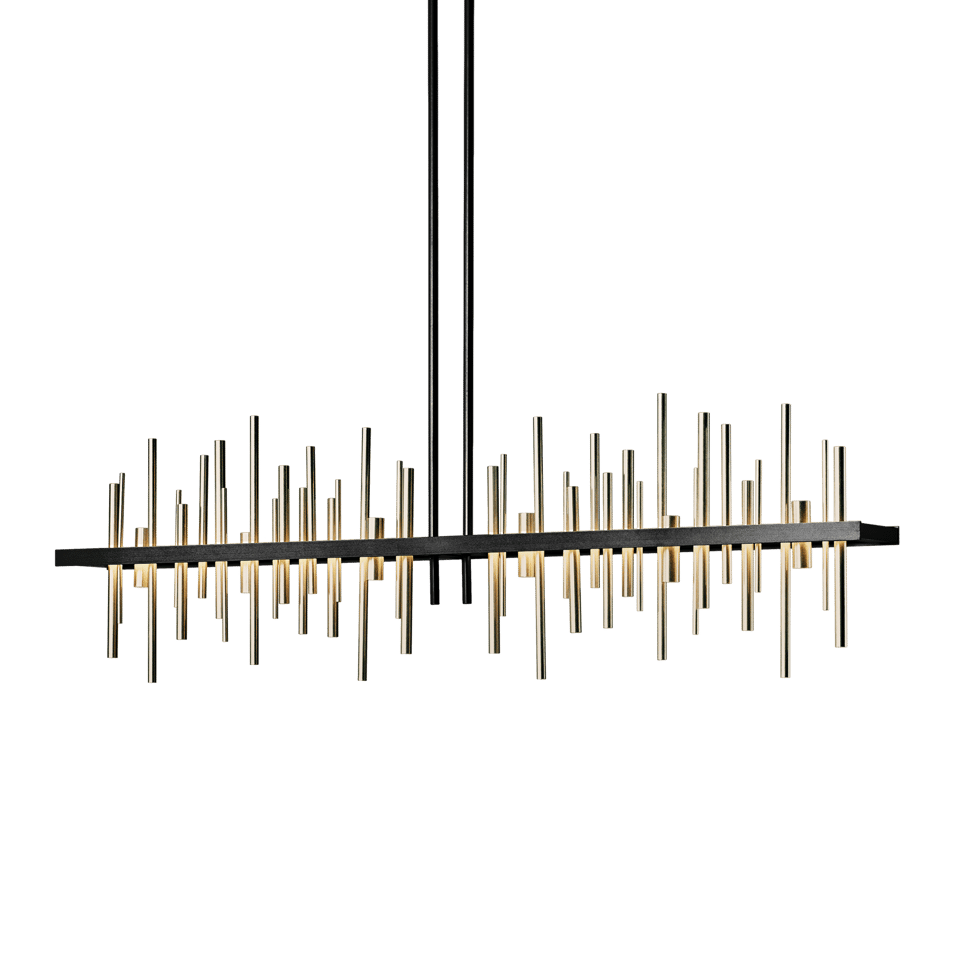 Cityscape Large LED Pendant - Black - Soft Gold Accent by Hubbardton Forge