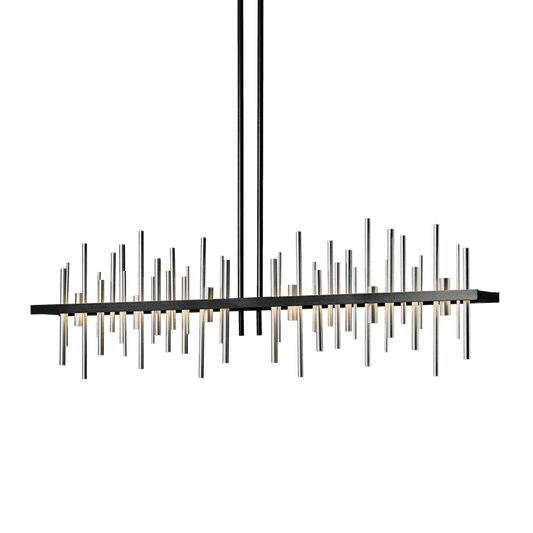 Cityscape Large LED Pendant - Black - Vintage Platinum Accent by Hubbardton Forge