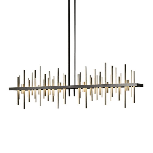 Cityscape Large LED Pendant - Dark Smoke - Soft Gold Accent by Hubbardton Forge