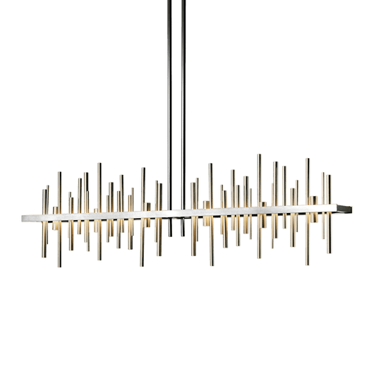 Cityscape Large LED Pendant - Sterling - Soft Gold Accent by Hubbardton Forge